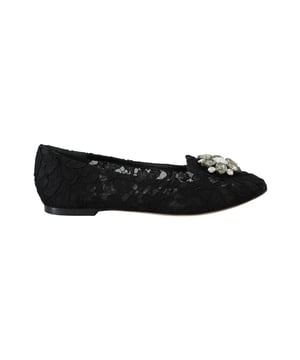 Marke: Dolce & Gabbana.
  Stil: Elegante flache Vally-Schuhe.
  Farbe: Schwarz.
  Material: 26% Baumwolle 5% Nylon 59% Viskose.
  Futter: Leder 100%.
  Sohle: Leder 100% Gummi 100%.
  Mandelzehe.
  Marken-Innensohle aus Leder.
  Tragbare flache Ledersohle.
  Fu.