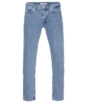 100% algodón; Thommy Hilfiger Jeans Scanton Y Largo de la zapatilla;  Modelo: DM0DM147901AB;  Mano de obra de alta calidad;  100% algodón;  Estilo clásico de "5 bolsillos";  Cierre: botón, cremallera;  trabillas para cinturón;  Detalles del logo de los vaqueros Thommy Hilfiger
