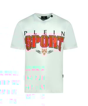 Plein Sport Bold Sport Logo Weißes T-Shirt. Philipp Plein Sport Weißes T-Shirt. Normale Passform, fällt größengerecht aus. Plein Sport Markenlogo. 100% Baumwolle. Style Code: TIPS1103 01