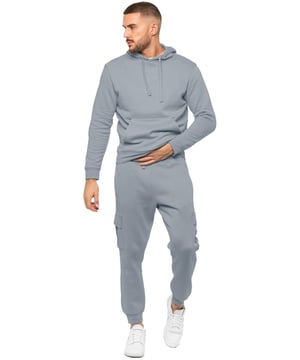Enzo Mens Overhead Hoodie Tracksuit Set. Regular Fit, Long Sleeve Hoodie with Cuffed Wrists and Adjustable Drawstrings. Features EZ Logo On Chest And Joggers. Regular Fit Cargo Jogger. Elasticated Waistband With Adjustable Drawstring. Features 2 Side Slash Pockets, 2 Cargo Pockets, Single Welt Back Pocket. Ideal to use for Casual and Work wear.