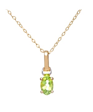 9K (375) Yellow & White Gold: 1gr; # Peridot: 0.44ct