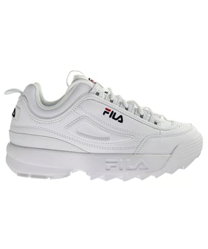 Fila Disruptor Lace-Up Wit Glad Leer Kinderschoenen 1010567 1FG