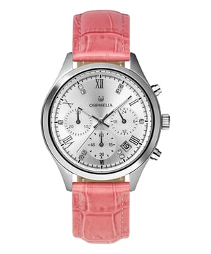 Dit Orphelia Dames horloge beschikt over een Quartz binnenwerk. De kast (38 mm mm) is vervaardigd uit RVS (Zilverkleurig) en heeft een Mineraalglas. De band is Roze Leer. Dit horloge uit de Orphelia Regal reeks is een mooi en tijdloos geschenk. Verras jezelf of iemand anders met dit cadeau. Bovendien geniet u hierbij van 2 jaar garantie tegen alle fabricagefouten.