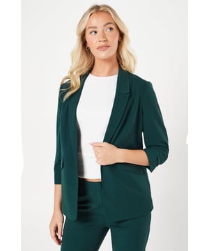 Suited and booted. Discover our selection of women's suits and feminine tailoring in a selection of colours and styles. From cropped to oversized boyfriend blazers, ankle grazers, tapered trousers and more, our range of matching suits and separates have you covered for every occasion.Style: Turnback Cuff BlazerLength: Approx. 71cmFit: RegularIdeal for: WorkwearDesign: Turnback CuffAlso available in Petite, Tall