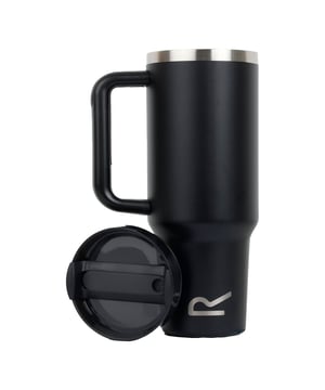 Material: Stainless Steel. Durable. Carry Handle, Double-Walled, Flip Up Straw, Hot Up To 6 Hours, Insulated, Keeps Drinks Cold For 12 Hours, Non-Slip Base, Rubber Base, Screw Top Lid, Spill-Proof Lid. Design: Logo. Capacity: 1.2L.