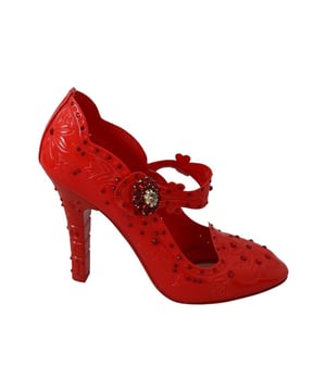Brand: Dolce & Gabbana
  Model: Cinderella Pumps
  Material: PVC
  Color: Red
  Crystals: Red
  Rubber sole
  Logo details
  Made in Italy