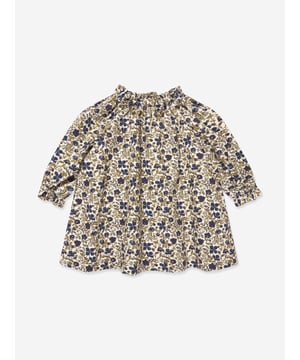 Bonpoint embody mesmeric concepts in their sophisticated aesthetics. This baby girls dress captures the French label's dedication to high quality and impeccable construction. Made in a beautiful velvet print with midnight blue patterning. It is complete with a ruffled collar and trims. She will look and feel divine.  Bonpoint Cherry Tag  Ruffled Collar/Trims Back Button Fastening  Elasticated CuffsBonpoint : Baby Height NB: 19" / 50cm 1M: 21" / 54cm3M: 23"/ 60cm 6M: 26"/ 67cm12M: 29"/ 74cm 18M: 31"/ 81cm 2Y: 33"/ 86cm