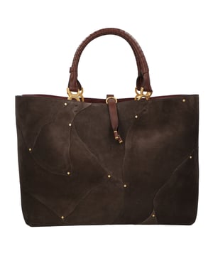 Composition: 100% leather
Made in Spain

Color: Brown

Size and fit:

Height: cm 37
Width: cm 56
Depth: cm 15
Handle: cm 22Measurments:  width: 560 mm height: 370 mm handle drop: 220 mm