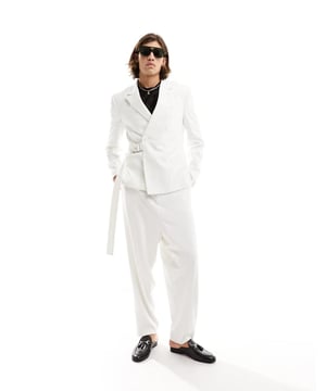 Trousers & Chinos by ASOS DESIGN Do the smart thing Regular rise Belt loops Functional pockets Relaxed fitSold By: Asos