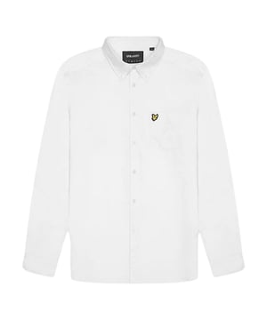 Camisa blanca de manga larga, 100% algodón, Regular Fit, Se ajusta a la talla real, Camisa blanca, Cierre con botones, Camisa de manga larga, Camisa Oxford