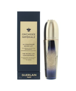 Guerlain Orchidée Impériale The Micro-Lift Concentrate Serum harnesses the high-rejuvenation power of ultra-concentrated Orchid Totum™ and 6,000 pro-density micro-fillers infused with a firming peptide to help strengthened the skin. This advanced formula visibly lifts, firms, and enhances skin density, leaving it smoother, plumper, and more youthful-looking.