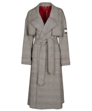 54% Polyester, 44% Schurwolle, 2% Elastan; Tommy Hilfiger Mantel; Modell: RW0RW01008908; Hochwertig verarbeitet; Oversized-Passform; Reverskragen; 2 Pattentaschen; Gürtel zum Binden; Zwei hohe seitliche Gehschlitze; Tommy Hilfiger Logo-Details