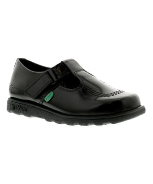 <Ul><Li>Kickers Fragma T Bar J Girls Shoes In Black Patent</Li><Li>Girls Kickers T Bar School Shoe With Leather Upper And Stitch Detail To The Vamp. Touch Fastening For Easy Access.</Li><Li>Leather Upper</Li><Li>Fabric Lining</Li><Li>Synthetic Sole</Li><Li>Girls Kids Young Patent Leather Mary Jane Kickers Kick Branded Brand Branding School Shoe Touch Fastening</Li>