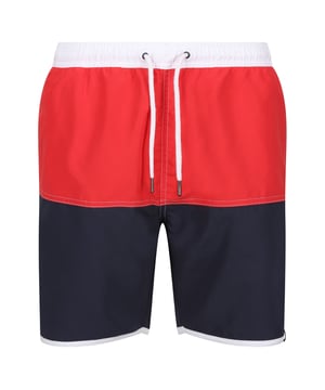100% Recyceltes Polyester. Gewebetechnik: Strapazierfähig, Schnelltrockend. Gewebe: Microfaser, Weiche Haptik. Design: Blockfarben, Logo. Zum Überziehen. Mit Innenhose. Taille: mit Kordelzug, Elastisch. Nachhaltigkeit: Aus recyceltem Material. Futterstoff: Netzmaterial.