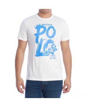 Herren-Kurzarm-T-Shirt von La Martina.

 Dieses La Martina Kurzarm-T-Shirt ist ein vielseitiges und lebendiges Kleidungsstück und kombiniert den Komfort von Baumwolle mit einem modernen und lässigen Design, ideal, um bei jedem lässigen Anlass aufzufallen.

 Einzelheiten:

 - Aus weicher und leichter Baumwolle.
 - Aufdruck im Polo-Stil auf der Vorderseite.
 - Logo-Detail im Druck integriert.
 - Regulärer Schnitt.
 - Klassischer Rundhalsausschnitt und verstärkte Nähte sorgen für Haltbarkeit und Widerstandsfähigkeit.
 - Perfekt kombinierbar mit Jeans oder Shorts, ideal für lässige Looks.

 Dieses La Martina Herren-Kurzarm-T-Shirt ist die ideale Wahl für alle, die Stil und Komfort in einem einzigen Stück vereinen möchten. Sein frisches und modernes Design macht es zu einem unverzichtbaren Accessoire, um auch an den entspanntesten Tagen aufzufallen.
 Komposition: 100% Baumwolle
 Pflege:
- Maschinenwäsche bei maximal 30 °C im Feinwaschprogramm.
 - Verwenden Sie keine Bleichmittel oder Bleichmittel.
 - Bei niedriger Temperatur bügeln, vorzugsweise auf links.
 - Benutzen Sie keinen Trockner.