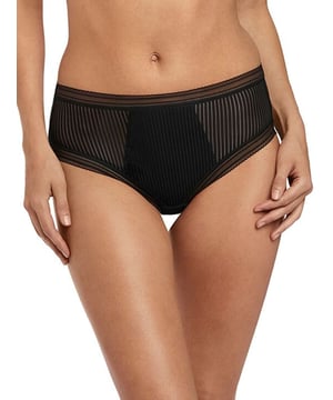 Fantasie Fusion Brief. With soft handle fabric, elastic at the waist and front leg and back gathering. Product is recommended hand wash only.
