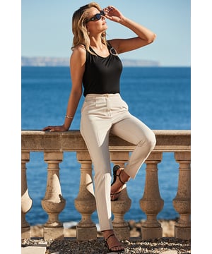 You can never have too many trousersSlim cigarette cut makes them a wardrobe classicSitting high on the waist for a flattering fitCreate a chic suit with the matching blazerStyle with a silky cami and heels after-darkInside leg to fit: Short 29" | Regular 31" | Long 33"
