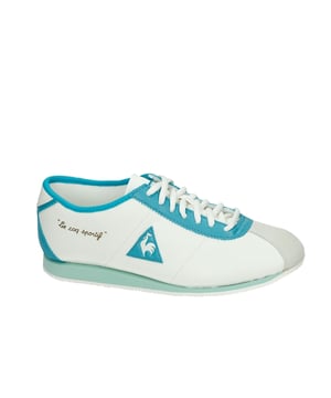 Le Coq Sportif Malchmallow Lace-Up White Leed de cuero para mujeres 1711432