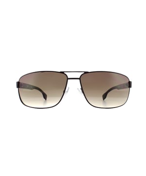 Hugo Boss  zonnebril 1035/s 4in HA Matte Brown Brown Gradient zijn een geweldige mix van metalen voor frame en acetaattempels met het Hugo Boss -logo. Verstelbare neusblokken en het lichtgewicht gevoel maken ze comfortabel en veilig.