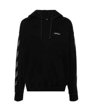 Blijf warm en stijlvol met deze gebroken witte skaterhoodie. Deze hoodie heeft een iconisch Design Around Arms en zal zeker een gespreksstarter zijn. Pronk met je unieke stijl!, Gebroken wit logo linksvoor op de borst, Gebroken witte zwarte hoodie, Normale pasvorm, Gebroken witte zwarte hoodie, 100% katoen, Lange mouwen, Elastische taille en mouwuiteinden, Skate-pasvorm, Capuchon met trekkoord , grote kangoeroezak aan de voorkant, gemaakt in Portugal, streetwear, zwarte hoodie