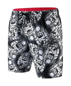 Het Speedo Star Wars Storm Trooper 17 inch kinderzwempak heeft een elegant en sportief ontwerp dat ideaal is voor zwembaden, waterparken en stranddagen, terwijl de waterafstotende afwerking en het trekkoord in de taille zorgen voor comfort en duurzaamheid.
Kenmerken:
- Beenlengte 25 cm
- Ideaal voor het zwembad of het strand
- Waterafstotende afwerking om waterabsorptie te minimaliseren
- Zachte, lichtgewicht stof voor een comfortabele pasvorm
- Trekkoord in de taille voor een veilige en verstelbare pasvorm