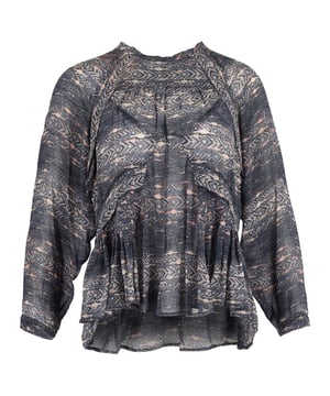 VINTAGE, RRP AS NEW
Embrace a sense of modern femininity with the Isabel Marant Printed Blouse in Grey Silk. The combination of soft silk fabric and intricate print creates a timeless and sophisticated look that is perfect for both casual and formal occasions. The muted grey color adds a touch of understated elegance, making this blouse a versatile and stylish addition to your wardrobe.

Isabel Marant Printed Blouse in Grey Silk
Condition: Very good
Signs of wear: No retail tag but Brand tag on., No visible sign of wear., Lightly used but very well maintained. Small pull thread or light peeling.
Packaging: None
Color: Multicolor print 
Material: Silk
Size: EU36/UK8/S
Measurements: Length: 620; Chest: 520
SKU: NAPPUGBCL371724W