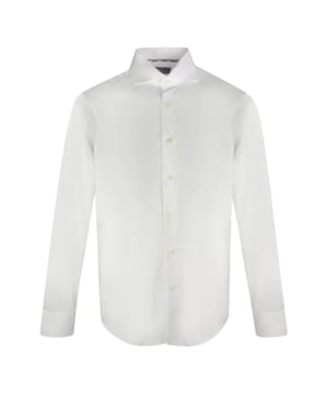 Aquascutum wit overhemd, 100% katoen, normale pasvorm, maat valt normaal, knoopsluiting, 100% katoen, manchet met knoopsluiting