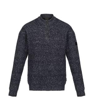 Material: 32% Acryl, 25% Wolle, 23% Baumwolle, 11% Nylon, 8% Polyester, 1% Spandex. Stoff: Strick, Melange. Design: Logo. 545gsm. Stofftechnologie: Langlebig, Widerstandsfähig. Saum: Gerippt. Ärmeltype: Langärmelig. Ausschnitt: Gerippt, Stehkragen. Bündchen: Gerippt. Verschluss: Halber Reißverschluss.