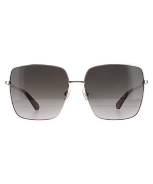 Kate Spade Square Womens Havana  Brown Gradient Fenton/G/S  Sunglasses are a oversized square frame crafted from lightweight metal. Whether you're strolling along the beach or navigating the city streets, these sunglasses are a perfect companion for any occasion. Kate Spade's logo features on the temples for brand authenticity.
