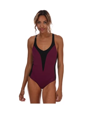 Speedo Sculpture OpalLux zwempak voor dames in paars en zwart.<br /><br />Corrigerend badpak uit de Speedo Sculpture-collectie.<br />- XtraLife Lycra voelt langer als nieuw en heeft een verhoogde chloorbestendigheid.<br />- ShapeComprexUltra-stof corrigeert de buik en taille op comfortabele wijze.<br />- Gemaakt om de buste vorm te geven en te flatteren, een badpak dat comfortabel zit en zelfvertrouwen geeft.<br />- De flatterende V-halslijn verlengt en maakt het lichaam slanker.<br />- Flatterende V-rug met gekruiste bandjes.<br />- Integrale borstondersteuning voor extra comfort en veiligheid.<br />- Zachte en soepele verstelbare bandjes bieden zekerheid en de juiste pasvorm.<br />- Medium ondersteuning.<br />- Medium beenuitsnijding.<br />- Body: 69% nylon, 31% elastaan. Voering: 100% polyester. Machinewasbaar.<br />- Ref: 8-12289D731<br /><br />Let op: retourzendingen worden alleen geaccepteerd als het hygiënelabel nog aan het product is bevestigd.