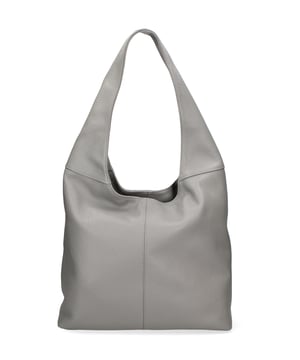 Hobo-Tasche für Damen mit Reißverschluss. zwei Reißverschluss- und zwei offene Innentaschen. fehlende Außentaschen. fehlender Schultergurt. Ledergriff. zwei Innenfächer.  Außenmaterial. Gefüttert mit 70 % Baumwolle, innen 30 % Polyester. Maße: 39x55x13 cm. Hergestellt in Italien