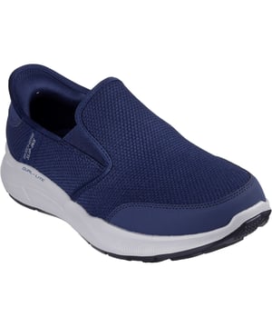 Stap in en ga op weg met Skechers Hands Free Slip-ins Relaxed Fit: Equalizer 5.0 - Drayze. Ontworpen met ons exclusieve hielkussen. Deze veterloze stijl heeft een gebreid bovenwerk met een gedempte Air-Cooled Memory Foam comfort binnenzool.