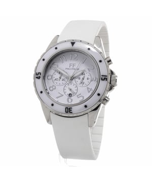 Folli Follie WF8T031ZEW - Damenuhr Quarz aus Edelstahl• Material: Edelstahl• Glas: Mineral• Armband: Silikon• Farbe: Silber Weiß• Wasserbeständigkeit: 50 m (5 ATM)• Gehäusegröße: 45 mm