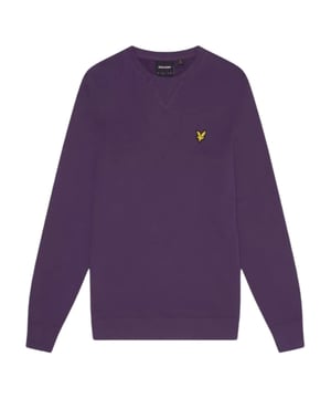 Blijf comfortabel en stijlvol in deze paarse pullover-trui met het merk Lyle & Scott. Perfect voor elke gelegenheid, dit is de ideale manier om uw individuele stijl tot uitdrukking te brengen zonder in te boeten aan comfort. Verwen jezelf vandaag nog met dit chique item!, Lyle & Scott paarse trui, gemaakt in India, 100% katoen, merklogo op de borst, trui met ronde hals., normale pasvorm, maat valt normaal, merkbadge linksvoor op de borst., paarse trui