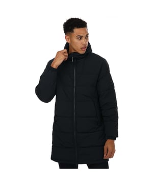Mens Weekend Offender Saskatoon Long Jacket in navy.- Lined hood.- Full zip fastening.- Two side pockets.- Weekend Offender zip pull.- Prison badge logo to the upper sleeve.- Padded for warmth.- Regular fit.- Shell: 100% Nylon with Polyurethane Backing. Filling: 100% Polyester.- Ref: WOSJK514N