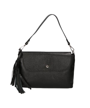 Clutch de un compartimento para mujer. Equipado con asa y bandolera extraíble. Producto artesanal italiano en genuina piel dolar laminada. Hecho en Italia.