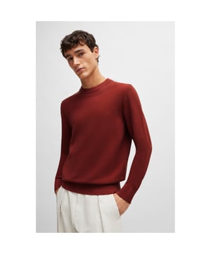 BOSS BLACK RESPONSIBLE - RESPONSIBLY SOURCED FABRICS; De juiste stijl voor elke gelegenheid introduceren onze nieuwe moderne zomer basics-02 normale pasvorm-Puur katoen-schoon zomerkatoen - all over micro structuur - verticale iconische streep detaillering binnenkant kraag