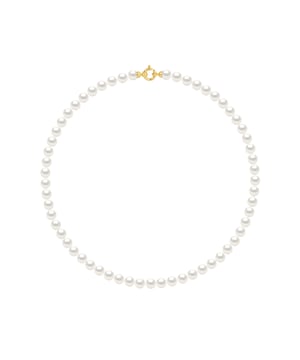 Collar de perlas cultivadas Ronda de agua dulce genuina 6-7 mm - Calidad AAAA + - Colori Natural White - Longitud 42 cm - Anillo de cierre Marin Luxury Yellow Garanty 375 milésima - 2 años contra cualquier defecto de fabricación - Entregado en un caso con un certificado de autenticidad y una garantía internacional: todas nuestras joyas están hechas en Francia.