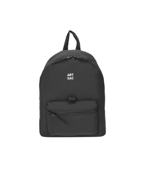 Our medium-sized backpack. This lightweight backpack has plenty of internal space as well as an external front single pocket and internal laptop sleeve (fits 13 inch Macbook Pro) for you to organise all your essentials. It's stylish design is discreet and adaptable enough to style with any outfit. The perfect bag for your every day commute or casual day-trip. Features: , Padded lightweight nylon, Water resistant, 13 inch padded laptop sleeve, Zip top opening to main compartment, ARTSAC screen printed logo, Single front zip pocket with loops, Internal zip pocket for smaller valuables, 2 Internal mobile phone slip pockets - Fits normal and plus size smart phones, 3 Internal pen slip pockets, Ergonomic contoured back panel, Adjustable padded backpack straps, Top grab handle, Medium model Style Ref: 52016 BLACK
