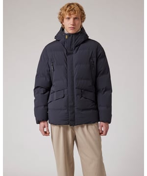 Kazu is a short hooded down-filled jacket, from the Seamless family. The minimalist look of the garment is perfectly conveyed by the seamless quilting. The warm down insulation and high-performance fabric make Kazu one of the warmest garments in the collection.

Outer material: 58% Polyamide, 33% Polyester, 9% Elastane
Lining 1: 100% Polyamide
Lining 2: 100% Polyurethane
Filling: 90% Duck down, 10% Feathers

 