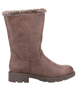 This winter warmer from the Divaz Luxe range of boots is crafted with a vegan friendly upper mixed with a warm faux fur and microfibre mix lining. This Nadia model can be worn with the utmost designer styling at full length or folded down to the ankle and is finished with a hidden inner elasticated size gusset for easy on / off wear. This highly durable and very fashionable boot has a grippy outsole for a steady foot wherever you go. This is high end fashionable footwear delivered to you at an affordable price and with a conscious choice too!
 - Vegan friendly upper
 
 - Soft warm faux fur upper lining
 
 - Microfibre lower inner lining
 
 - Durable grippy sole unit
 
 - Designer stitch detailing throughout