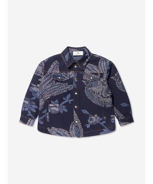 Etro depict modern sophistication in their beautifully constructed Italian designs. This unisex short jacket is reflective of the Italian label's passion for vintage inspired patterns. Crafted in embroidered paisley detailing with a sophisticated collar and pockets. They will be obsessed.     Made In Italy Press Stud Fastening  60% Cotton  40% Polyester
