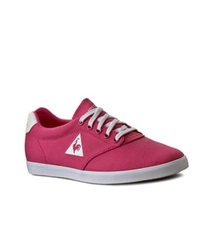Le Coq Sportif Lamarina Lace-Up Roze Canvas Dames Plimsolls 1610652