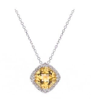 9K (375) Yellow Gold: 1.6gr; # Diamond: 0.05ct; # Citrine: 1.39ct