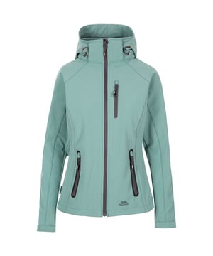 Wasserdichte Jacke mit verstellbarer, abnehmbarer Kapuze. Kontrastfarbene Reißverschlüsse. 3 flache Reißverschlusstaschen. Flache Manschette mit verstellbarer Lasche. Kinnschutz. Kordelzug am Saum. Wasserdicht 8000mm, atmungsaktiv 3000mvp, winddicht. 94% Polyester, 4% Elastan, TPU-Membran. Trespass Womens Chest Sizing (ca.): XS/8 - 32in/81cm, S/10 - 34in/86cm, M/12 - 36in/91.4cm, L/14 - 38in/96.5cm, XL/16 - 40in/101.5cm, XXL/18 - 42in/106.5cm. Bitte beachten Sie: Passt größengetreu und liegt in der Taille eng an.