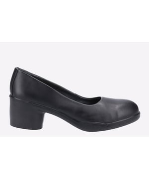 Dames veiligheidsschoen met stalen neus en slipvaste zool in klassieke pumpontwerp, vervaardigd met een luxe leren bovenkant en leren gepolsterde inlegzool voor comfort. Gemakkelijk over te schakelen van de voorraadkamer naar de verkoopsruimte. 
- Dames veiligheidsschoen in klassiek pumpontwerp.
- Waterdichte bovenkant van volnerfleer
- 200 Joule impact- en compressiebestendige gevormde stalen neuskap
- Ondersteuning onder de voet wordt geleverd door een lichtgewicht en flexibele composiet tussenzool
- Gevoerde leren inlegzool met padding
- Antistatische constructie
- Slipvaste PU-buitenzool geschikt voor een scala aan oppervlakken waar morsen gevaarlijk kan zijn
- Oliebestendige buitenzool
- Gemakkelijk over te schakelen van de voorraadkamer naar de verkoopsruimte
- EN ISO 20345:2011 S3 SRC