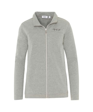 Bequeme Freizeitjacke von der Marke hajo. Angenehm weicher Material-Mix - bügelfrei, atmungsaktiv und hautsympathisch. Einschubtaschen und Zipper.