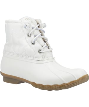 Keep your feet dry and your conscious clear with the Saltwater SeaCycled Duck Boot. Sustainably sourced SeaCycled tough weave upper with a protective rubber shell construction is no match for wet weather.