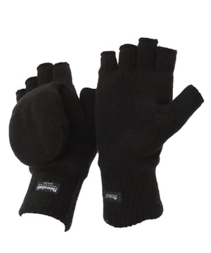 Great quality gloves. Fibre: shell 100% Acrylic. Lining 100% Polyester. Hand wash only. Ideal for wearing in the cold weather. Keeps your hands nice and warm. The gloves are capped so it can be pulled over to cover the fingers.