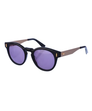 Sunglasses with acetate frame.
 Circular shape.
 Metal temples with embossed details and acetate finish.
 100% UV Protection.
 Anti-reflective lenses.
 Includes: All our products are sent inside their original box, with certificates of authenticity and warranty.
 Measures: Lens height: 50 mm. Lens width: 50 mm. Bridge: 21 mm. Temples: 150 mm.
 Composition: Acetate and Metal
 Care:
Cleaning and maintenance:
 - Clean the glass with water and soap (neutral).
 - Do not use dirty or abrasive cloths, which may alter the characteristics of the filters.
 - Only use original accessories and spare parts.